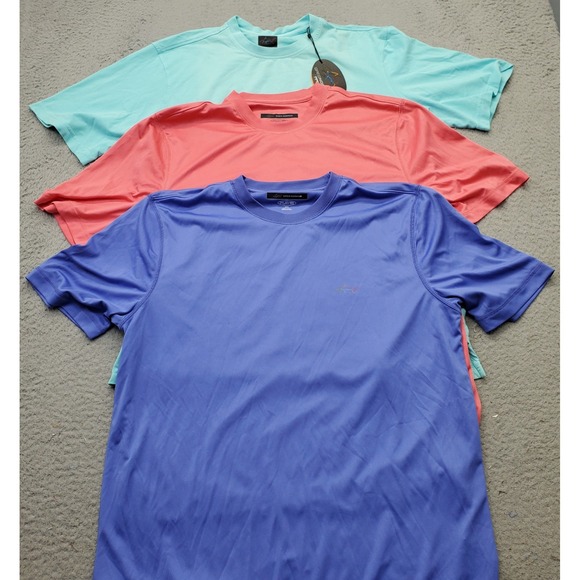 Lot of 3 Greg Norman Golf Shirts Men Medium Multi Short Sleeve Play Dry Pullover - Picture 1 of 16